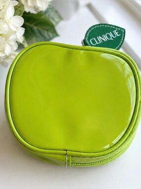 Clinique Apple Mini Cosmetic Bag Cute Travel Makeup Pouch